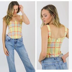 We WORE WHAT NWT SEAMED CORSET ZOB GARDEN GLADE